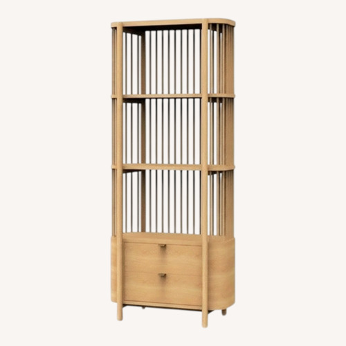 Used West Elm Natural Wood Wall Unit for sale on AptDeco