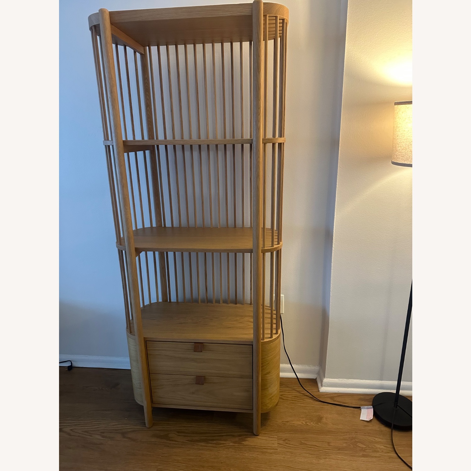 West Elm Natural Wood Wall Unit - image-1