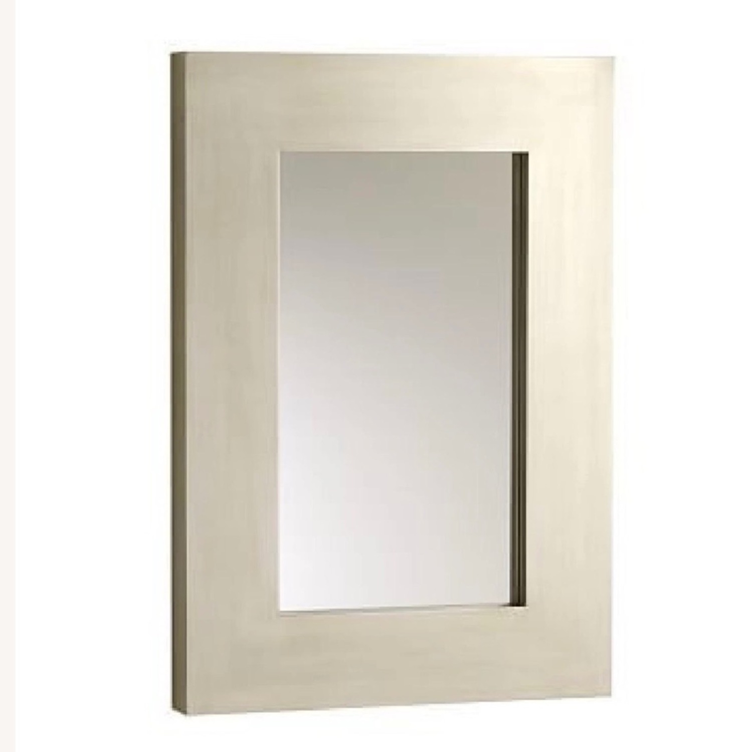 West Elm Chunky Wood Wall Mirror in Silver - image-4