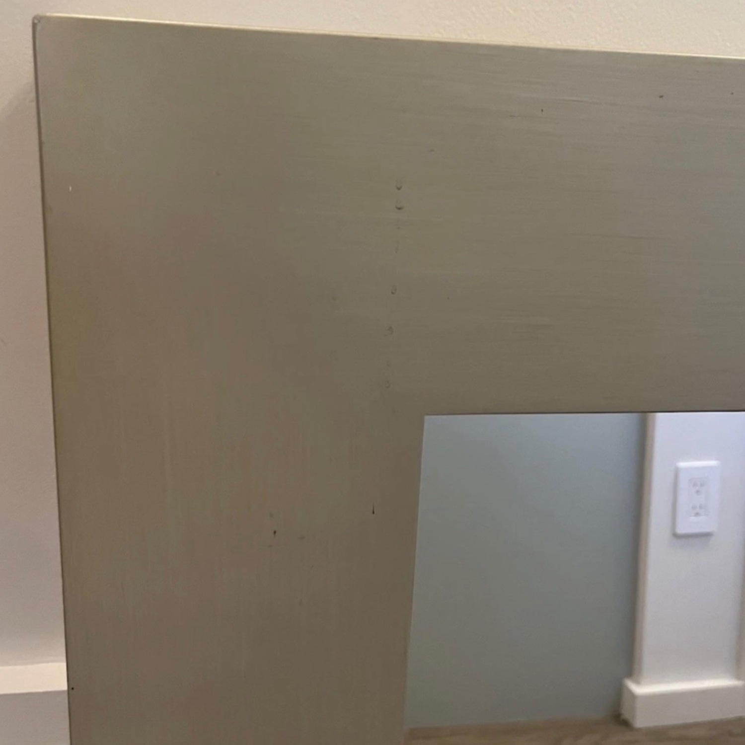 West Elm Chunky Wood Wall Mirror in Silver - image-2