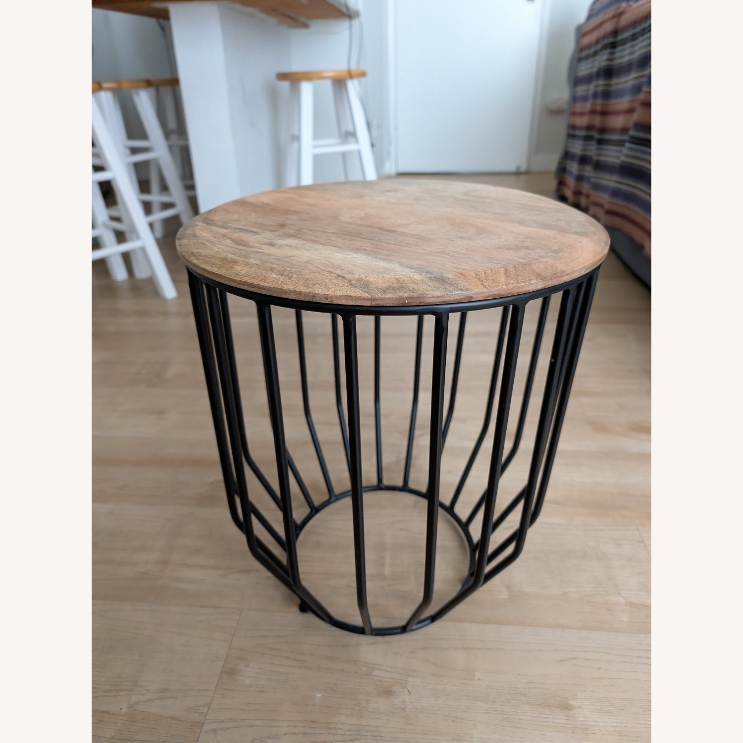 IKEA Wooden And Metal Side Table - image-1