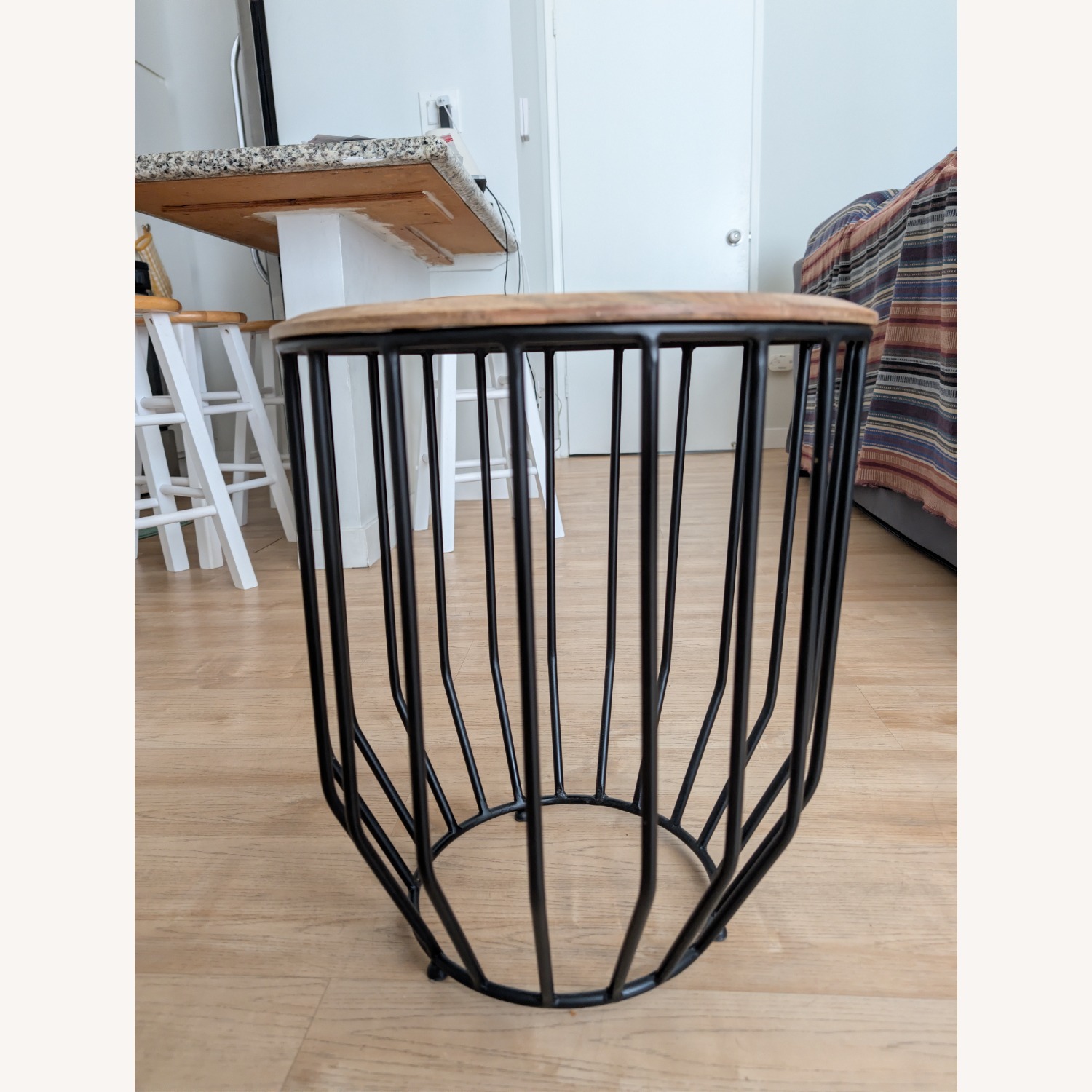 IKEA Wooden And Metal Side Table - image-3