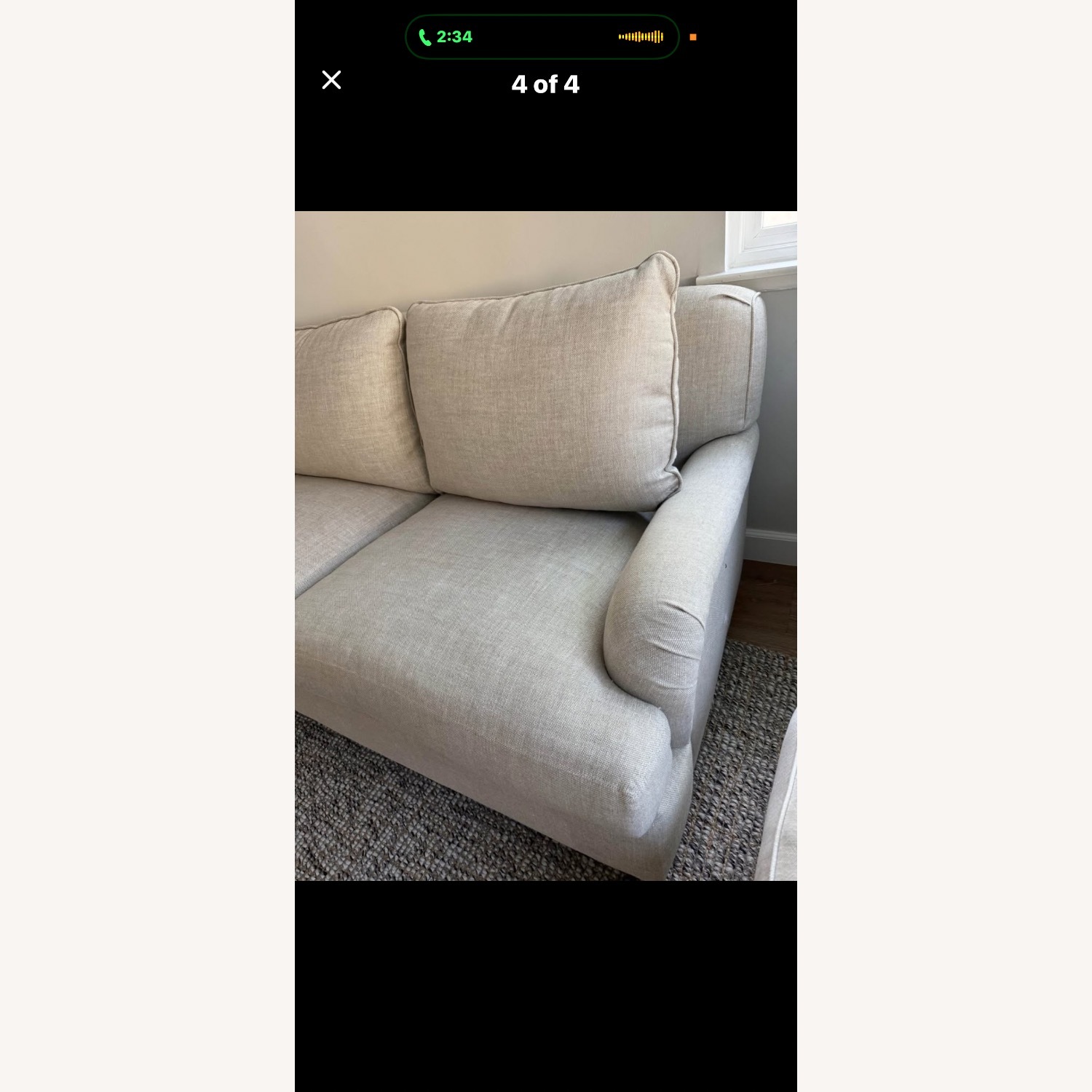 Restoration Hardware English Roll Arm Sofa - image-2