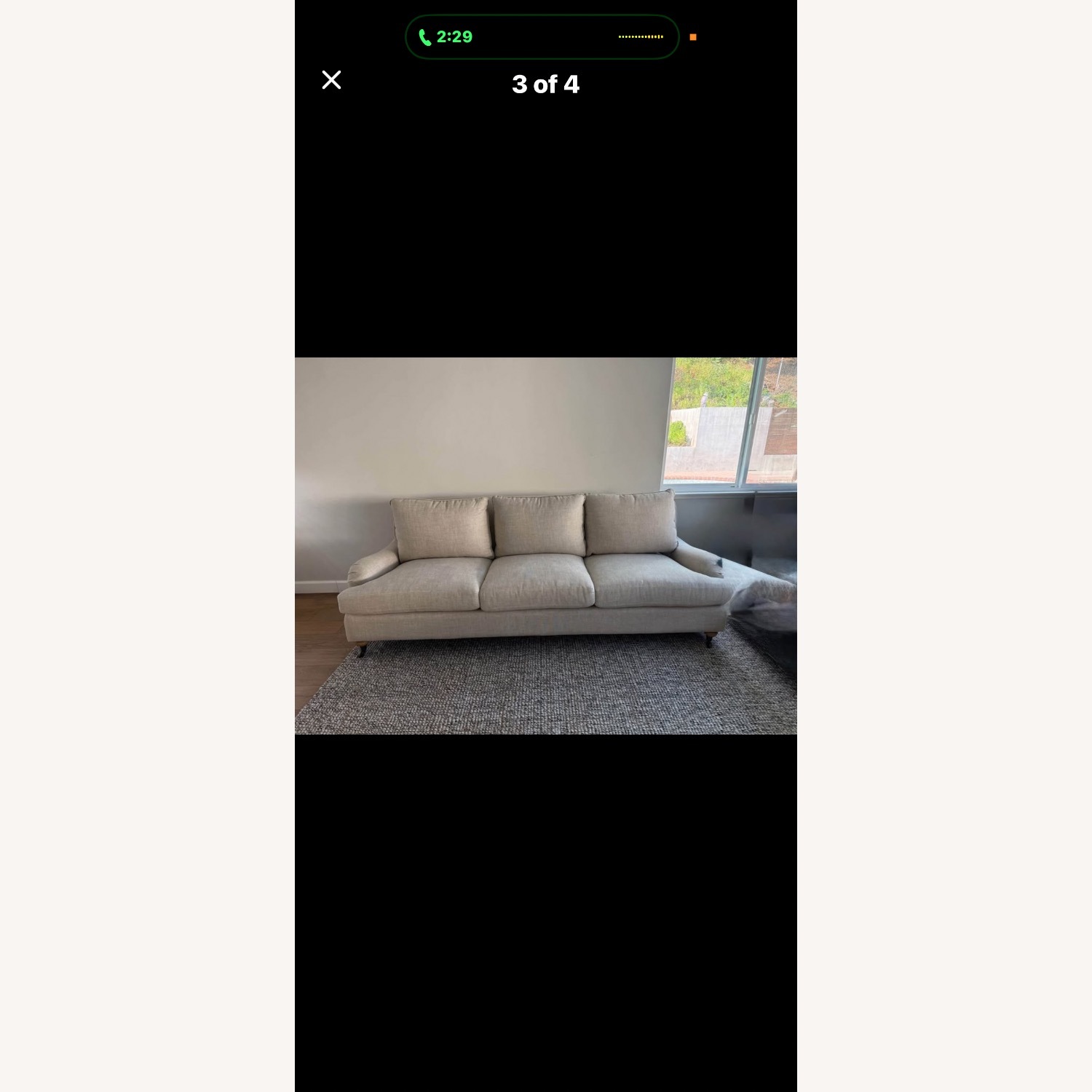 Restoration Hardware English Roll Arm Sofa - image-1