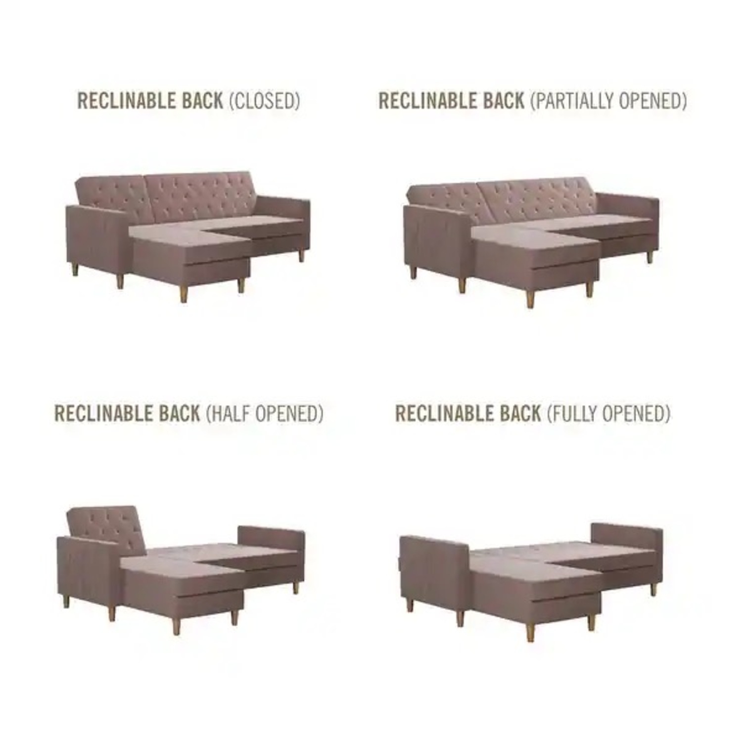 Light Gray Velvet 2 Piece Storage Sectional - image-10