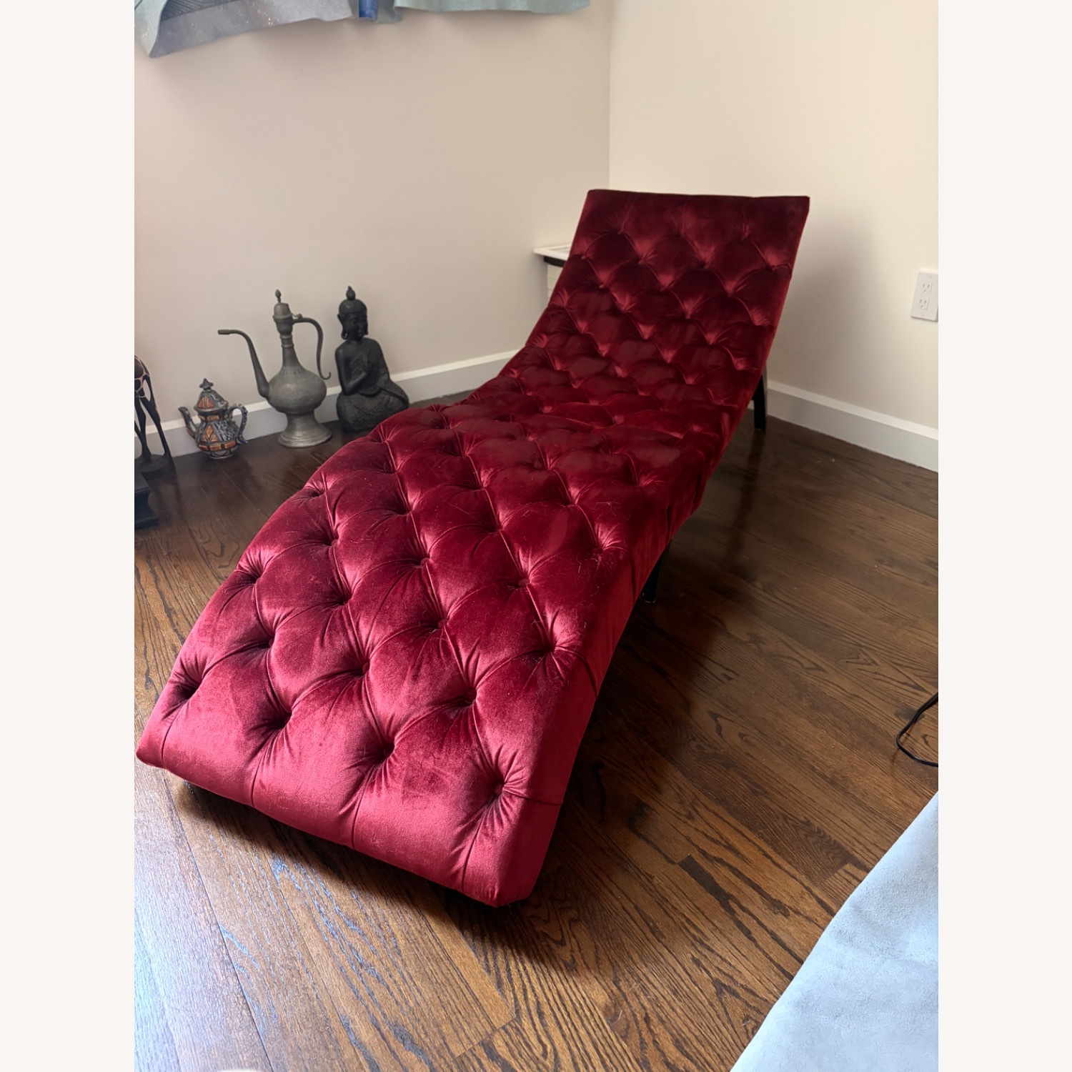 Macy’s Tufted Velvet Chaise Lounge Sofa - image-2