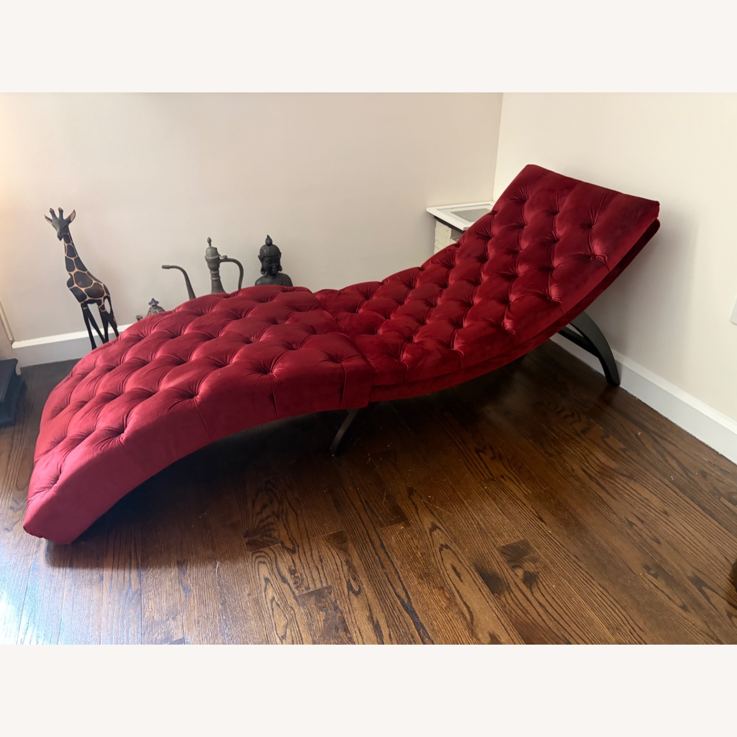 Macy’s Tufted Velvet Chaise Lounge Sofa - image-3