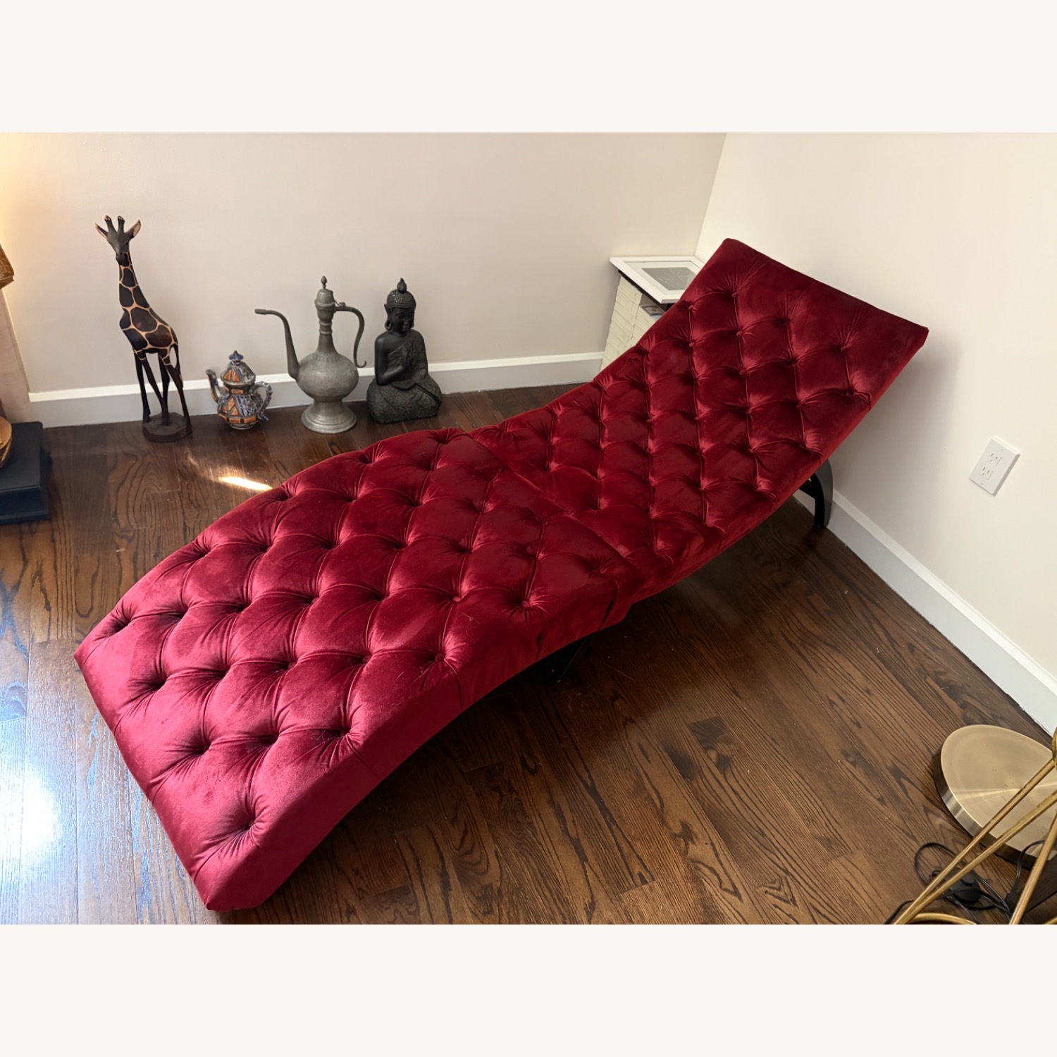 Macy’s Tufted Velvet Chaise Lounge Sofa - image-4