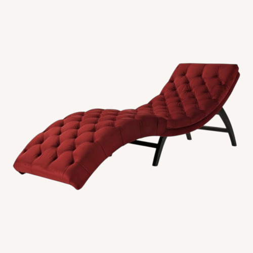 Used Macy’s Tufted Velvet Chaise Lounge Sofa for sale on AptDeco