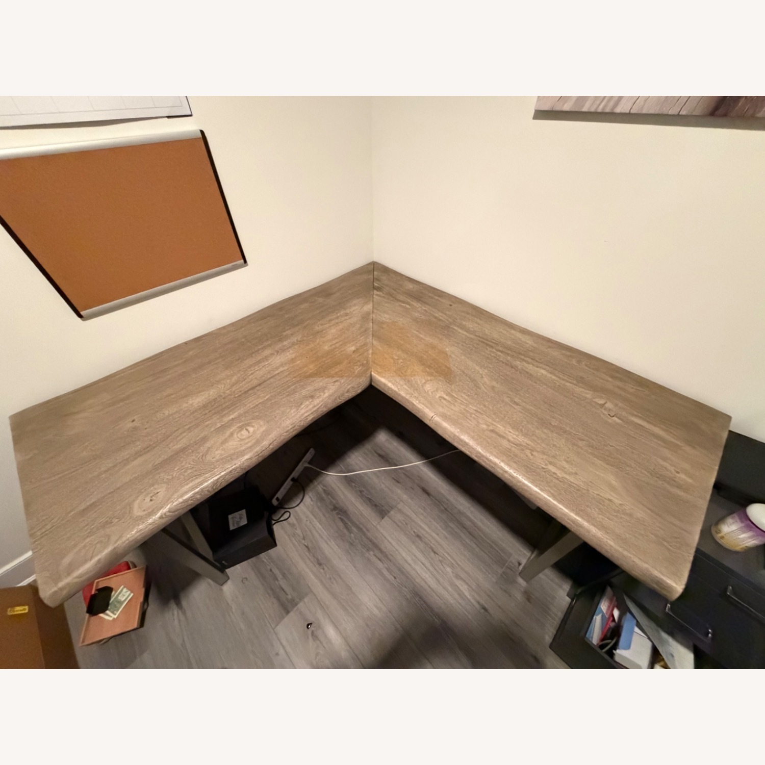 Raymour & Flanigan Marigold Light Brown Wood Desk - image-2