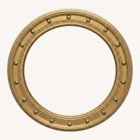 Ballard Designs Gold Convex Mirror