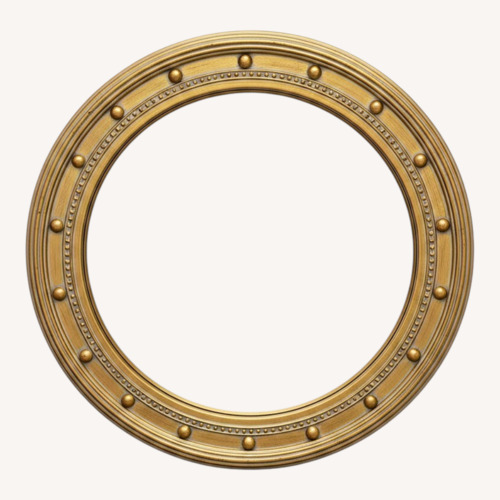 Used Ballard Designs Gold Convex Mirror for sale on AptDeco