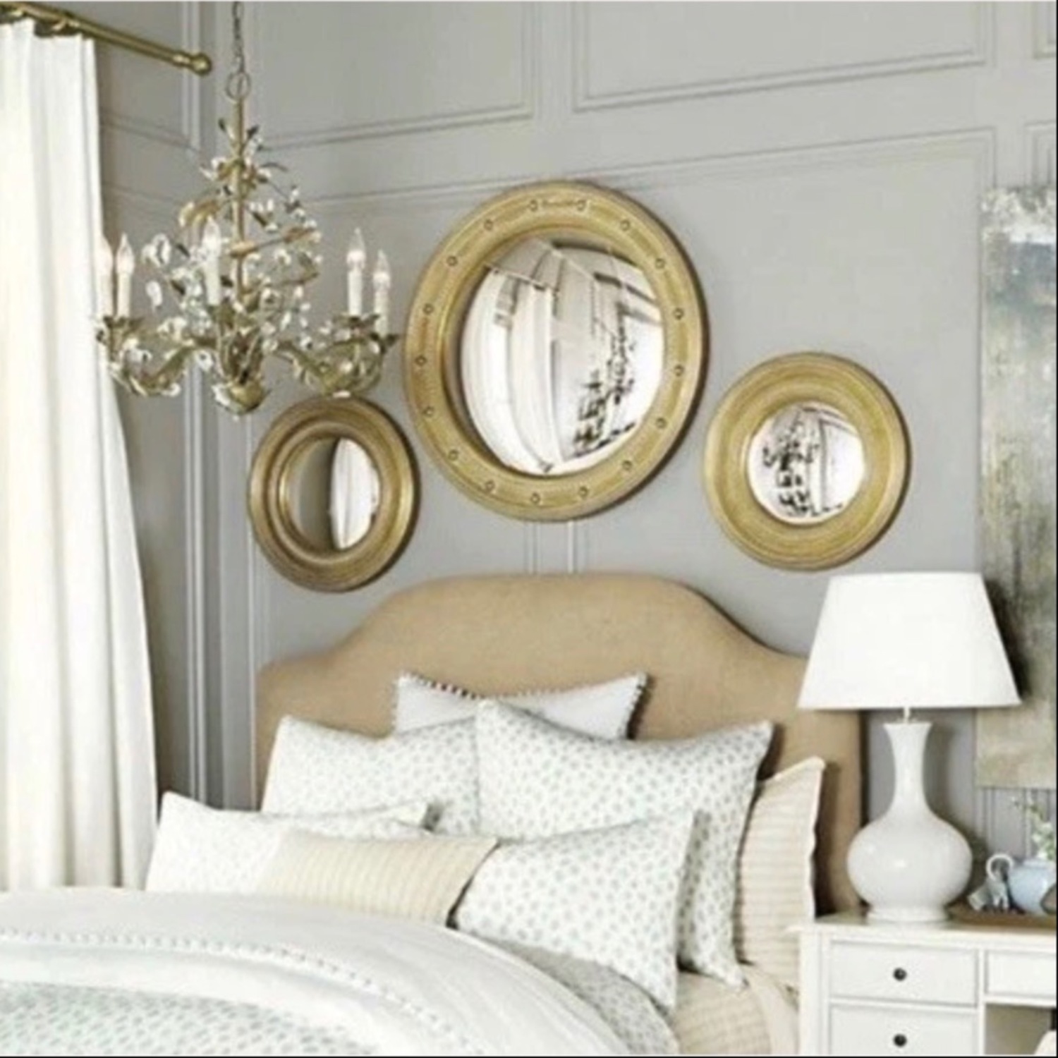 Ballard Designs Gold Convex Mirror - image-8
