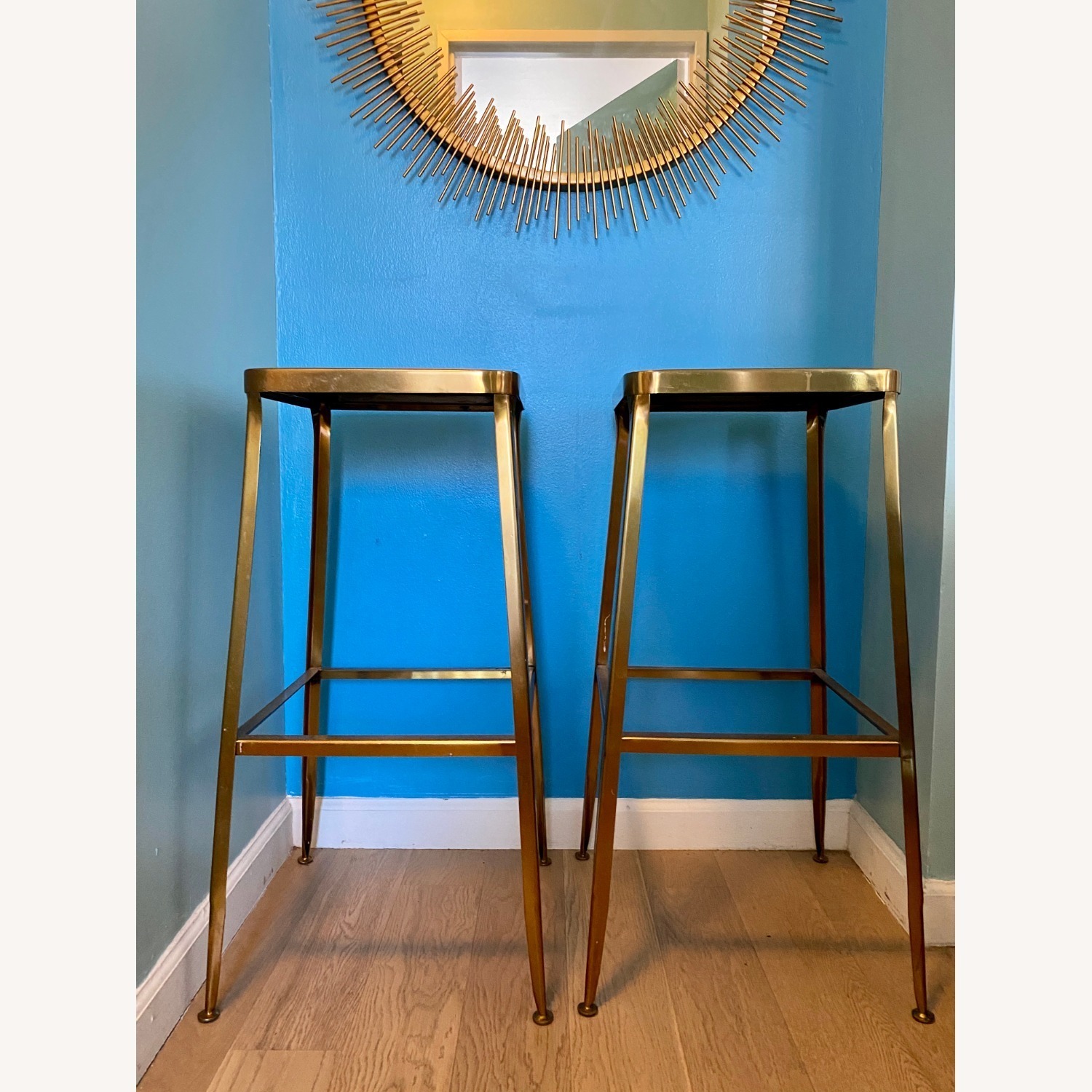 CB2 Flint Gold Bar Stools 2 - image-1