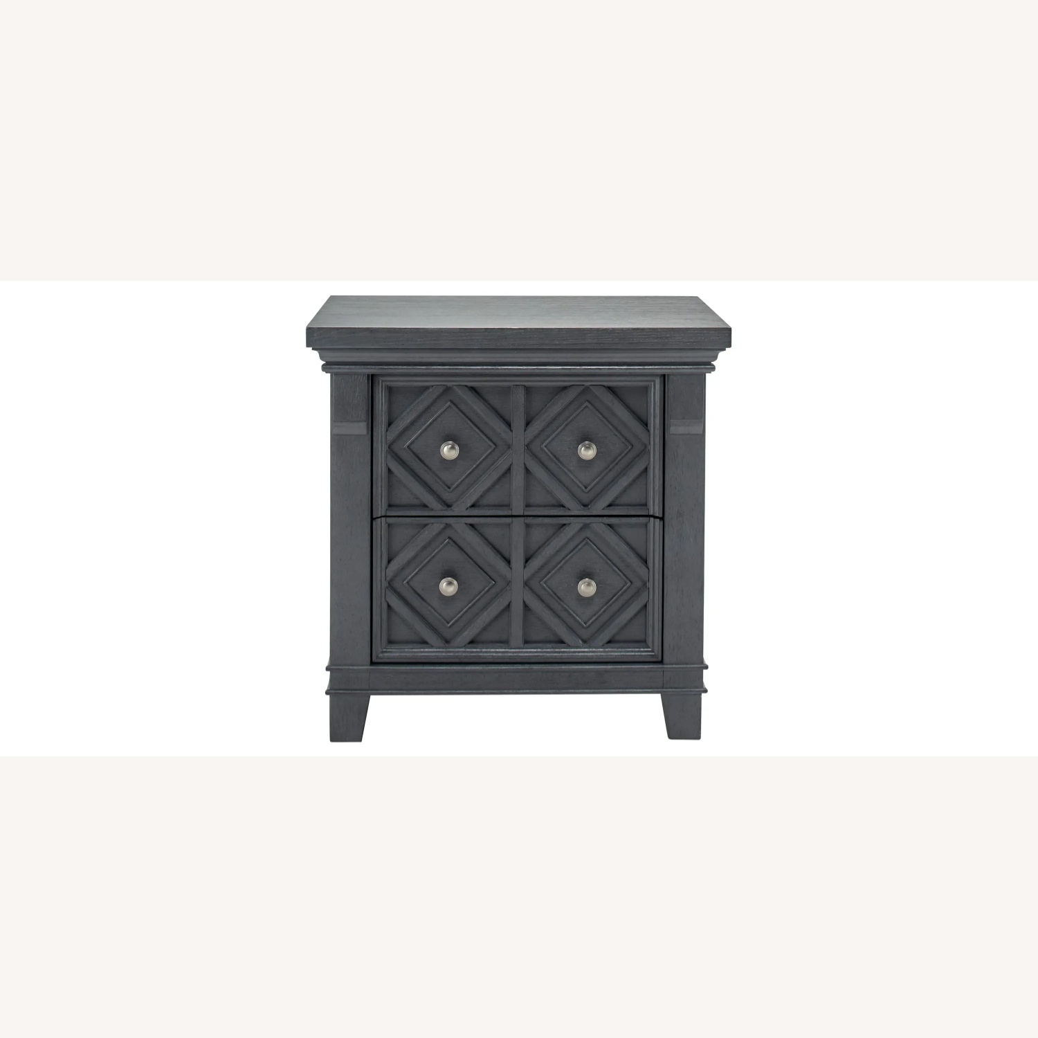 Raymour & Flanigan Brighton Blue Wood Nightstands - image-5