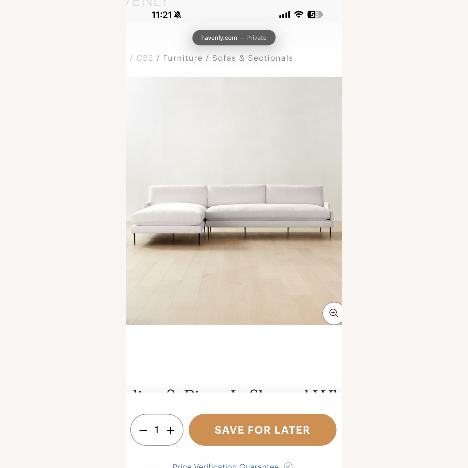CB2 Scalino Sectional Couch - image-2