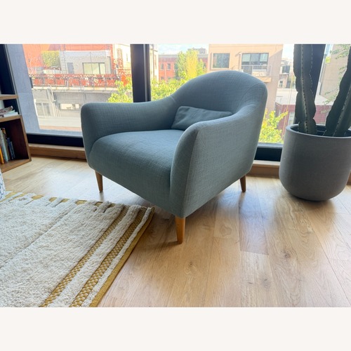 Used Crate & Barrel Pennie Chair in Green for sale on AptDeco