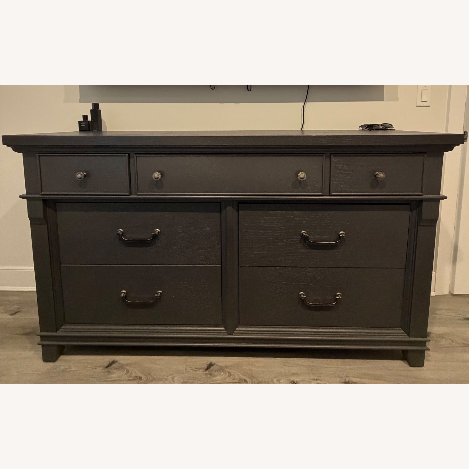 Raymour & Flanigan Brighton Blue Wood Dresser - image-1