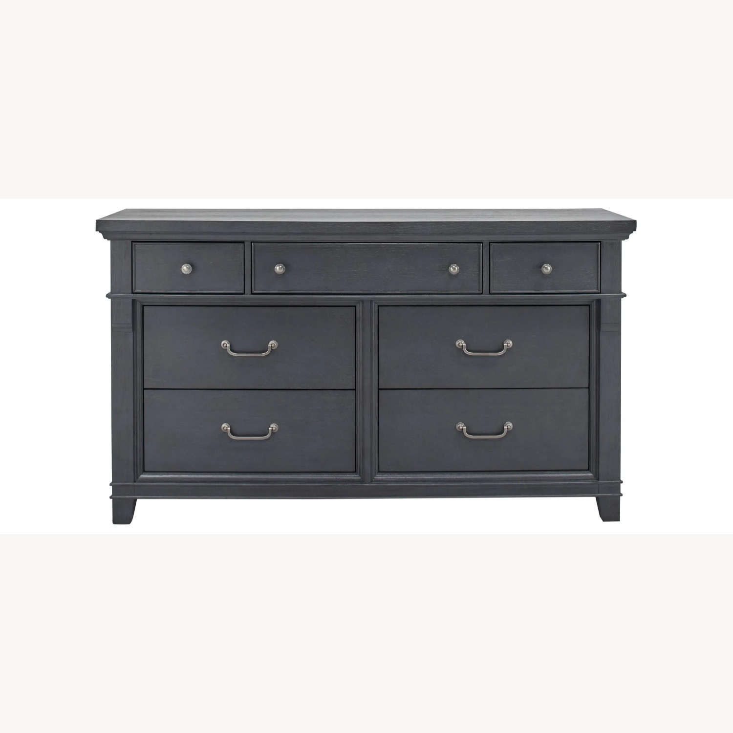 Raymour & Flanigan Brighton Blue Wood Dresser - image-6