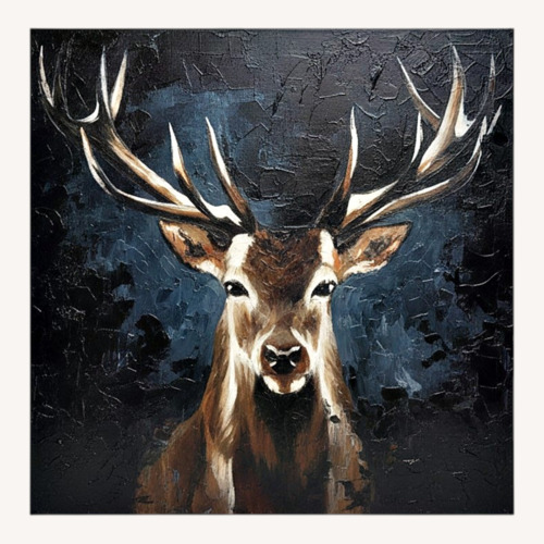 Used Young Buck Deer Oversized Canvas Wall Art  for sale on AptDeco