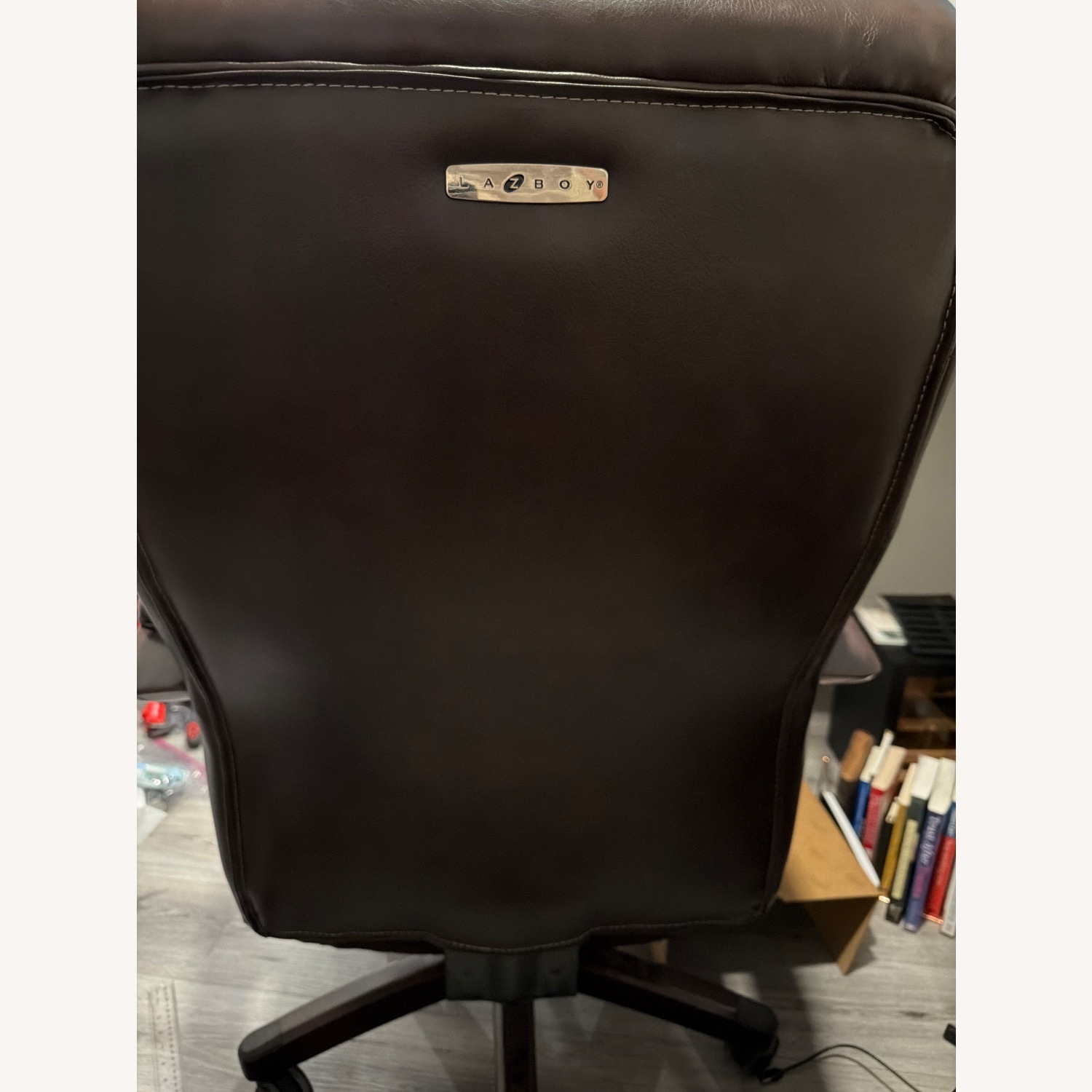 Raymour & Flanigan Reinhart Dark Brown Leather Armchair - image-4