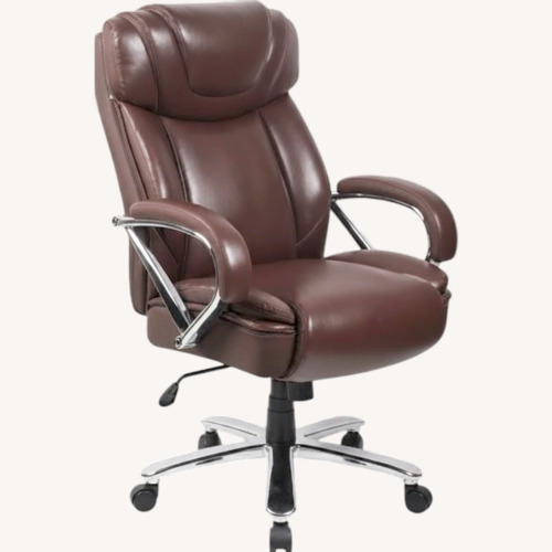 Used Raymour & Flanigan Reinhart Dark Brown Leather Armchair for sale on AptDeco