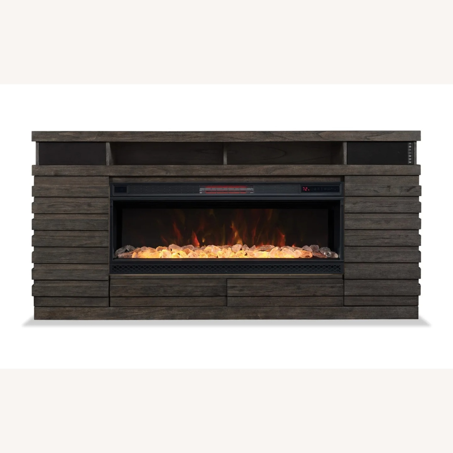 Ember Dark Brown Fireplace W Built in Speakers - image-5