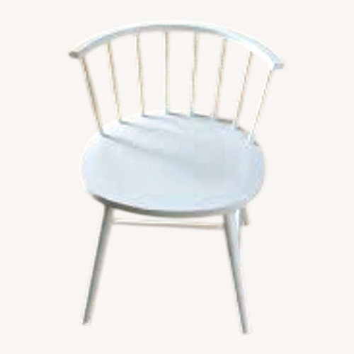 Used Crate & Barrel Paola Navone 4 White Chairs for sale on AptDeco