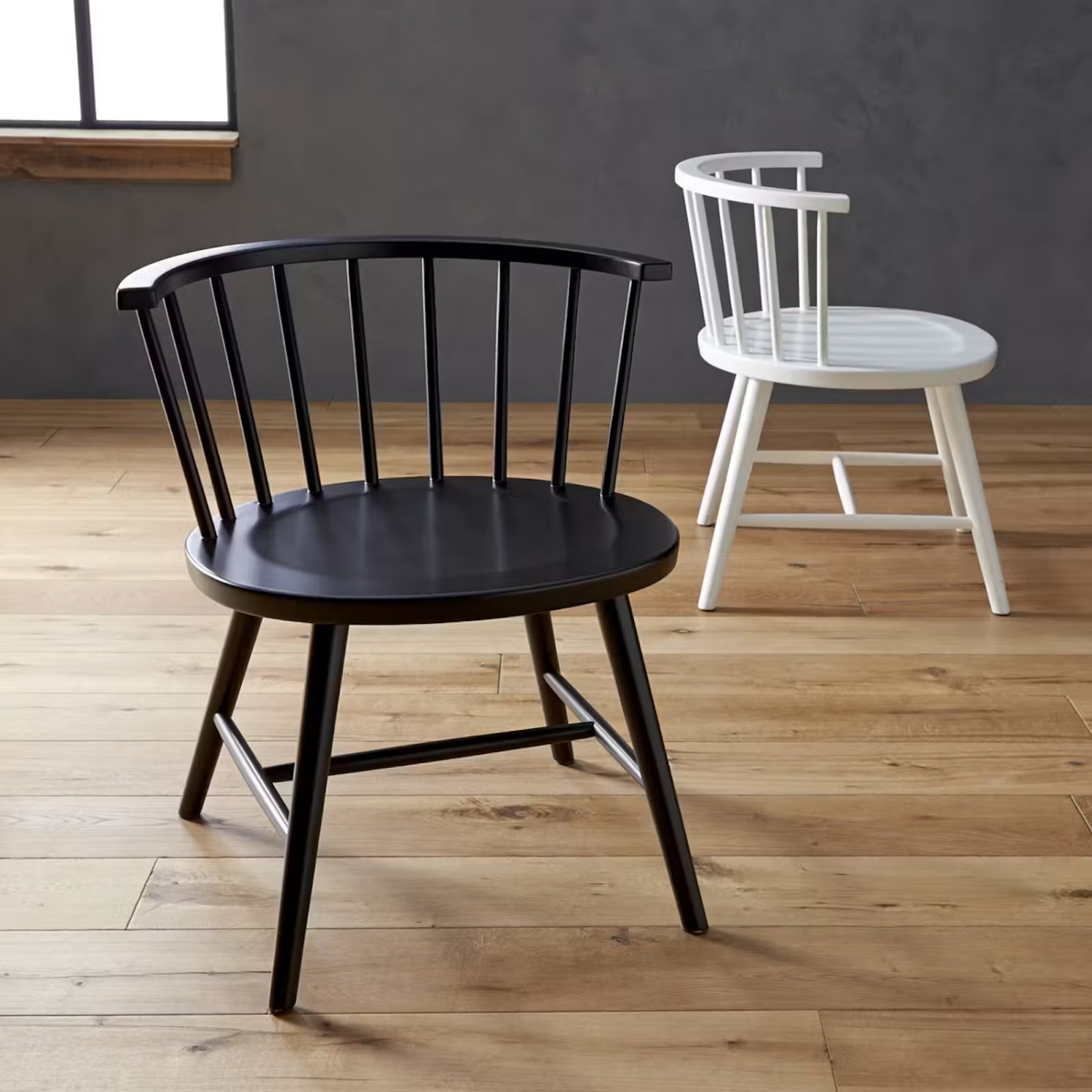 Crate & Barrel  Paola Navone 4 White Chairs - image-1