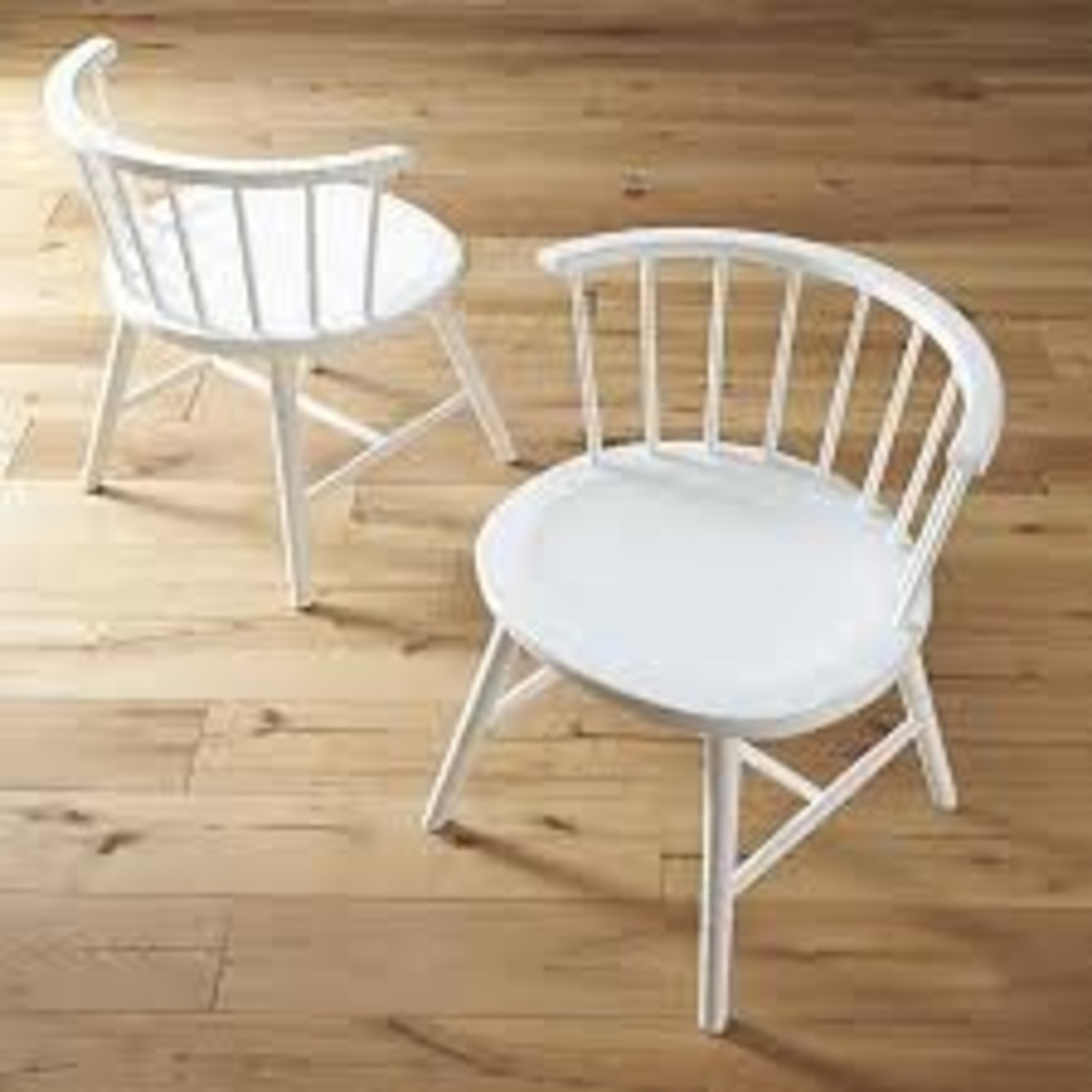 Crate & Barrel  Paola Navone 4 White Chairs - image-12
