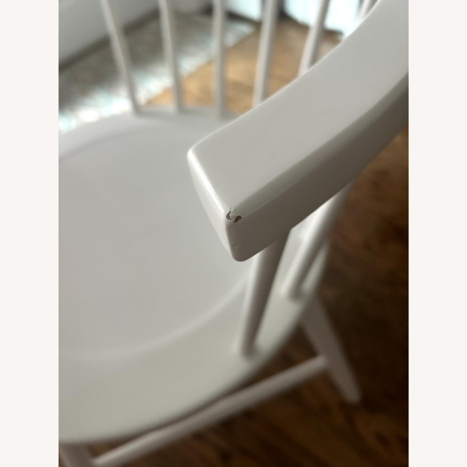 Crate & Barrel  Paola Navone 4 White Chairs - image-3