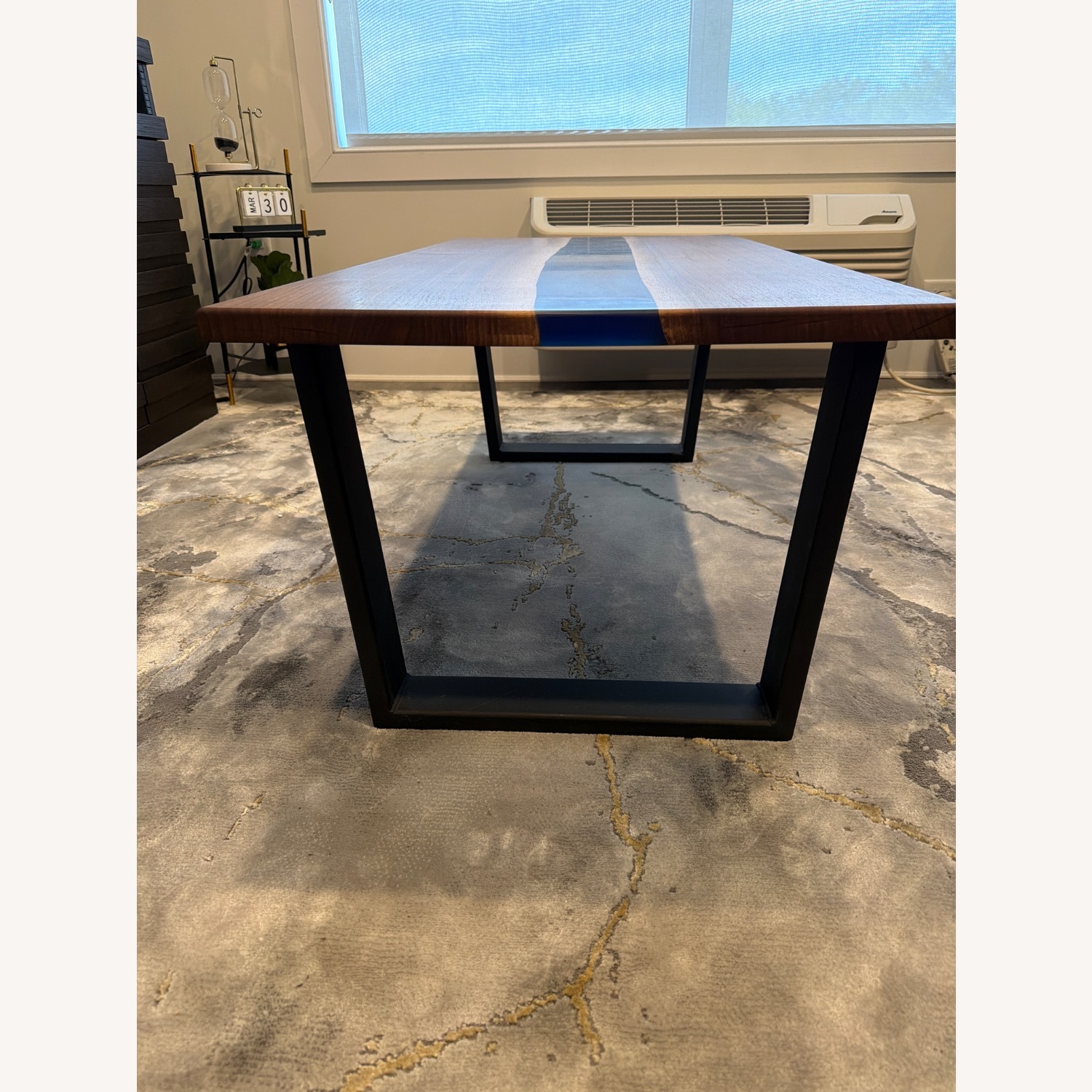 Custom Natural Wood W Epoxy Coffee Table  - image-4