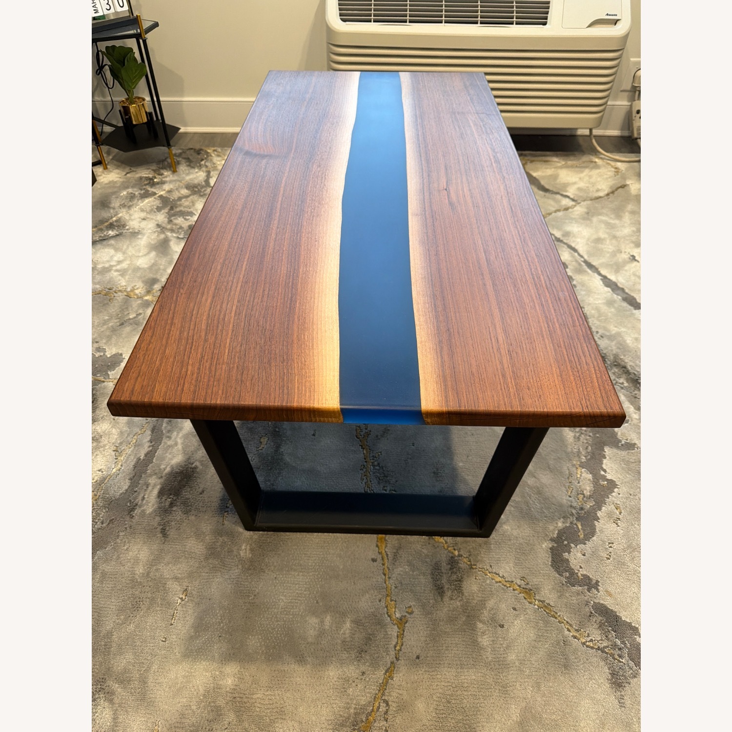 Custom Natural Wood W Epoxy Coffee Table  - image-3