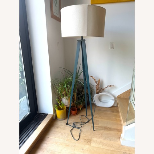 Used Crate & Barrel Theo Green Floor Lamp for sale on AptDeco