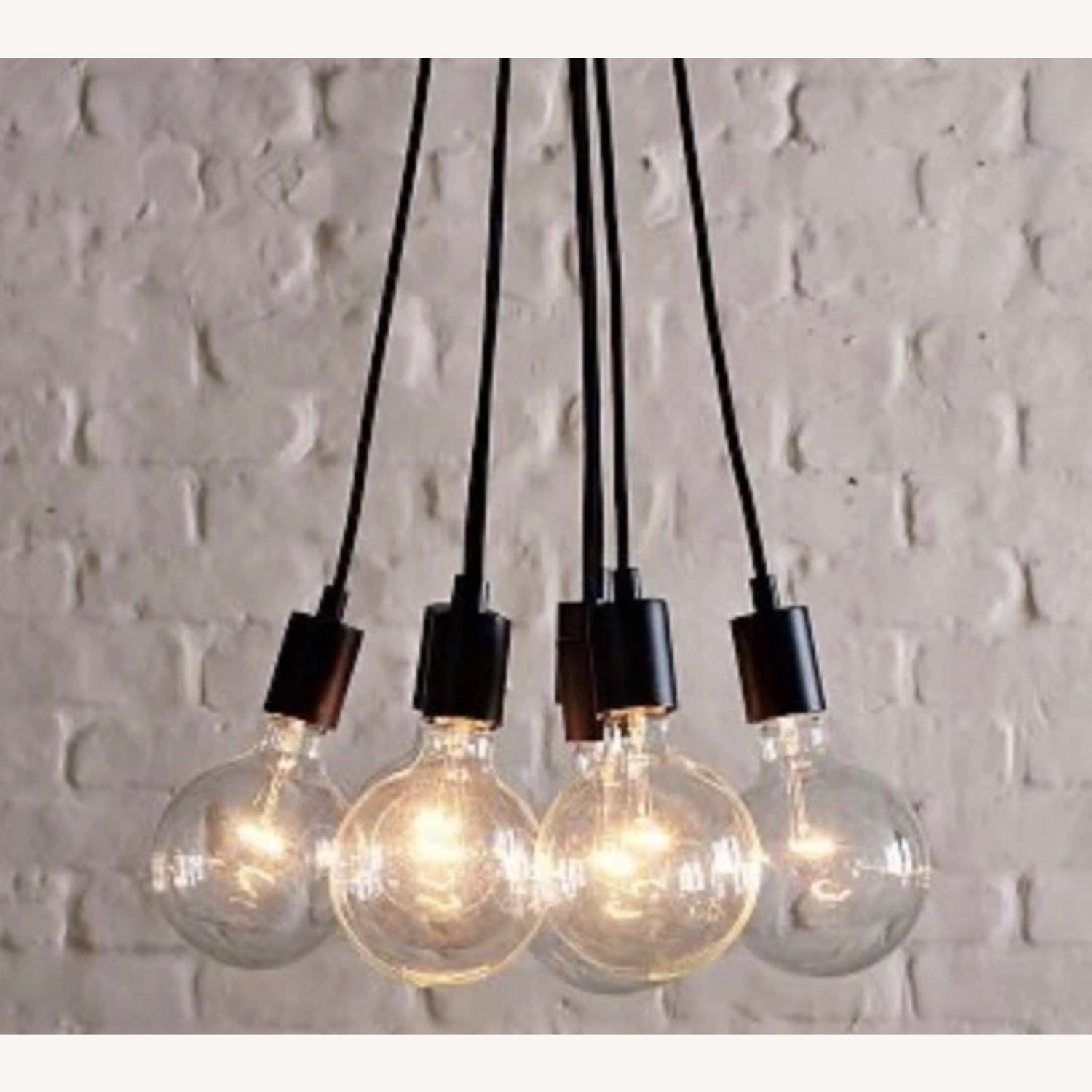 West Elm 7-Light Black Industrial Cord Pendant - image-1