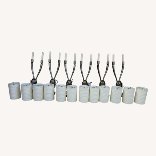 Used Light Gray Metal Wall Lamp for sale on AptDeco