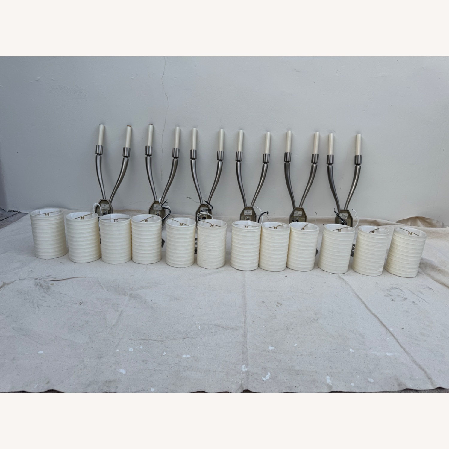 Light Gray Metal Wall Lamp - image-1