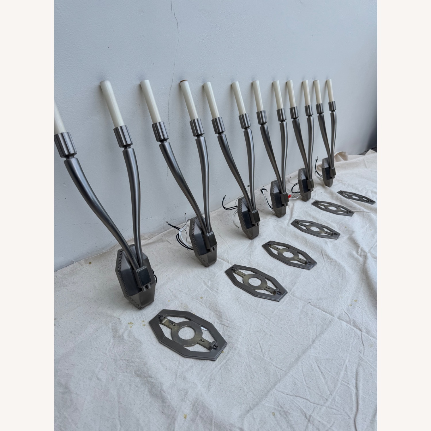 Light Gray Metal Wall Lamp - image-3