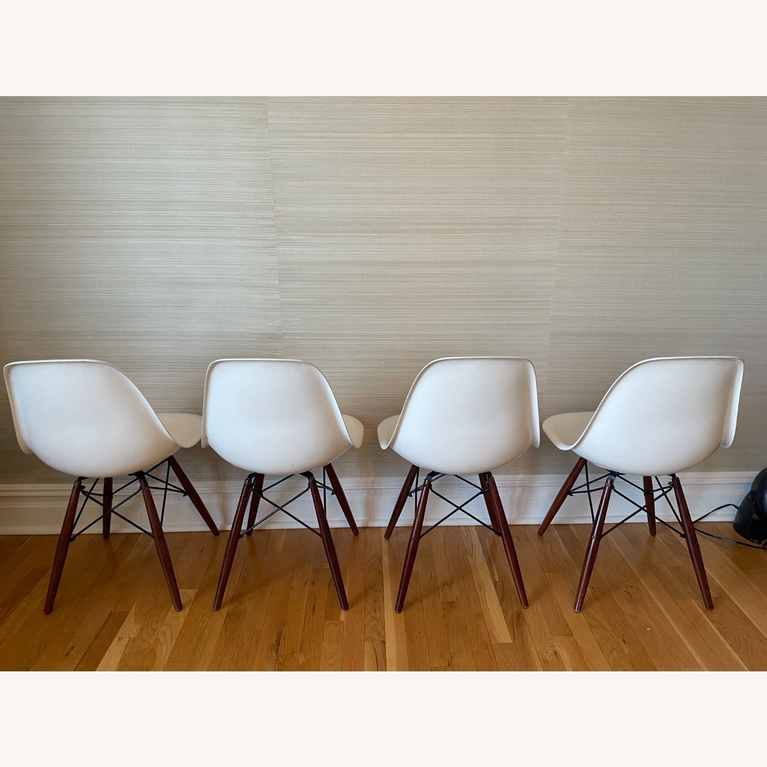 Modernica White Resin Dining Chairs - image-2
