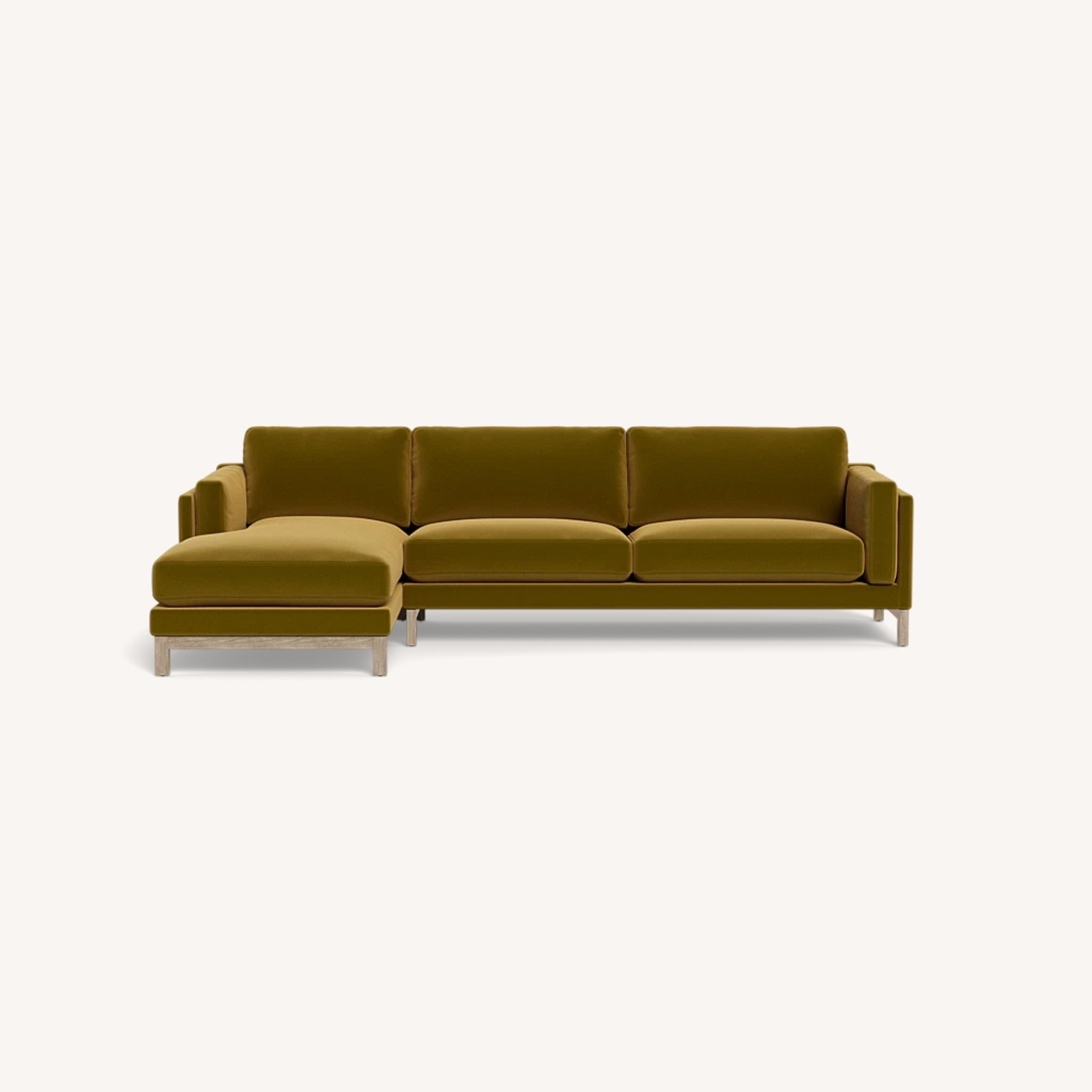 Interior Define Gold Velvet 2 Piece Sectional - image-4