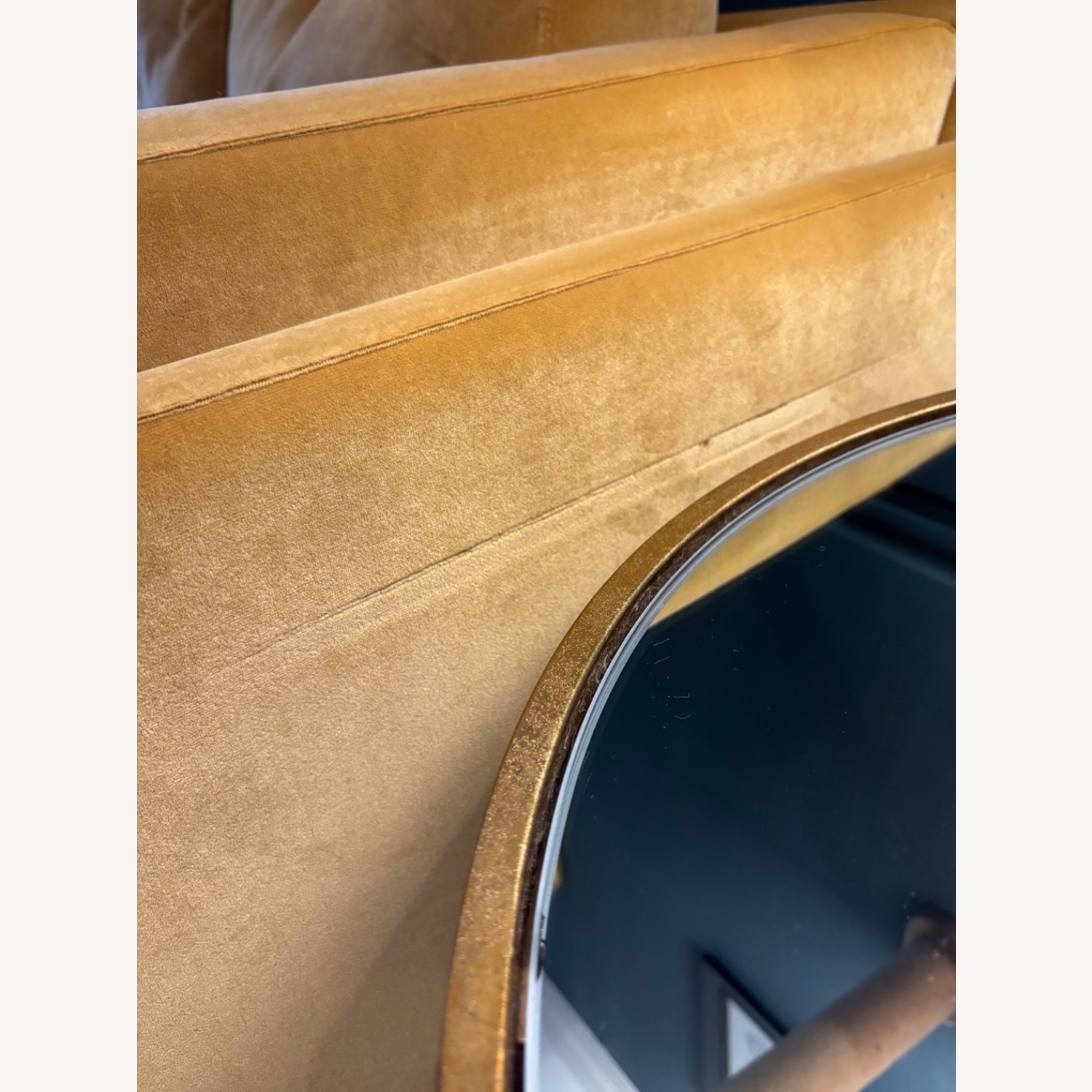 Interior Define Gold Velvet 2 Piece Sectional - image-3