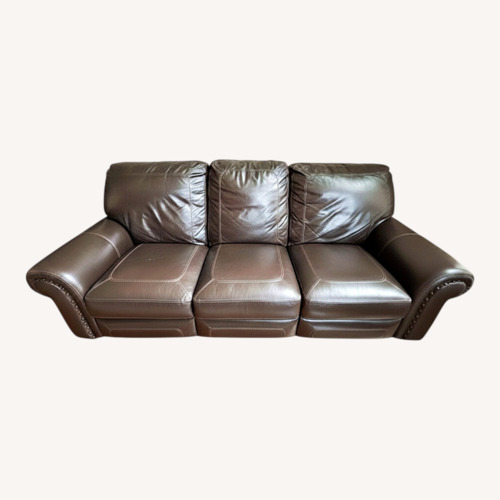Used Dark Brown Leather 3+ Seater Sofa for sale on AptDeco