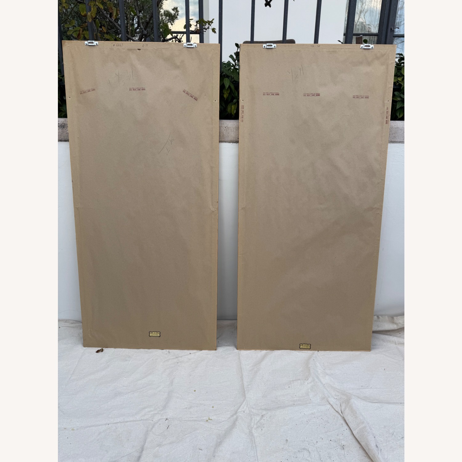 Japanese Flower Scrolls in Gold Frames - image-11
