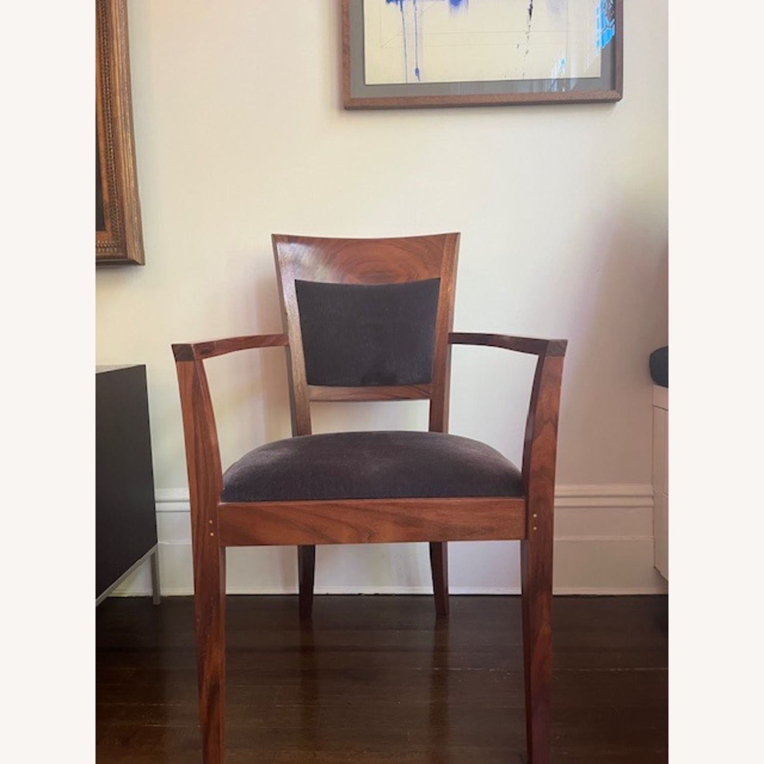 Thos Moser Harpswell Dark Brown Wood Dining Chairs - image-3