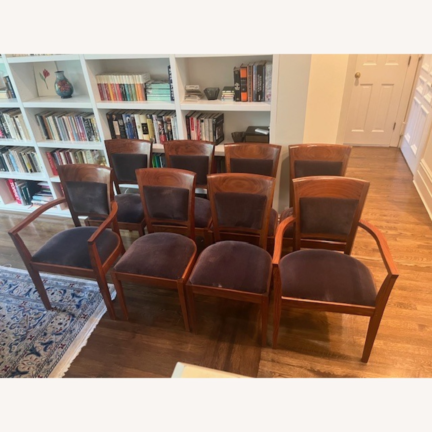 Thos Moser Harpswell Dark Brown Wood Dining Chairs - image-1