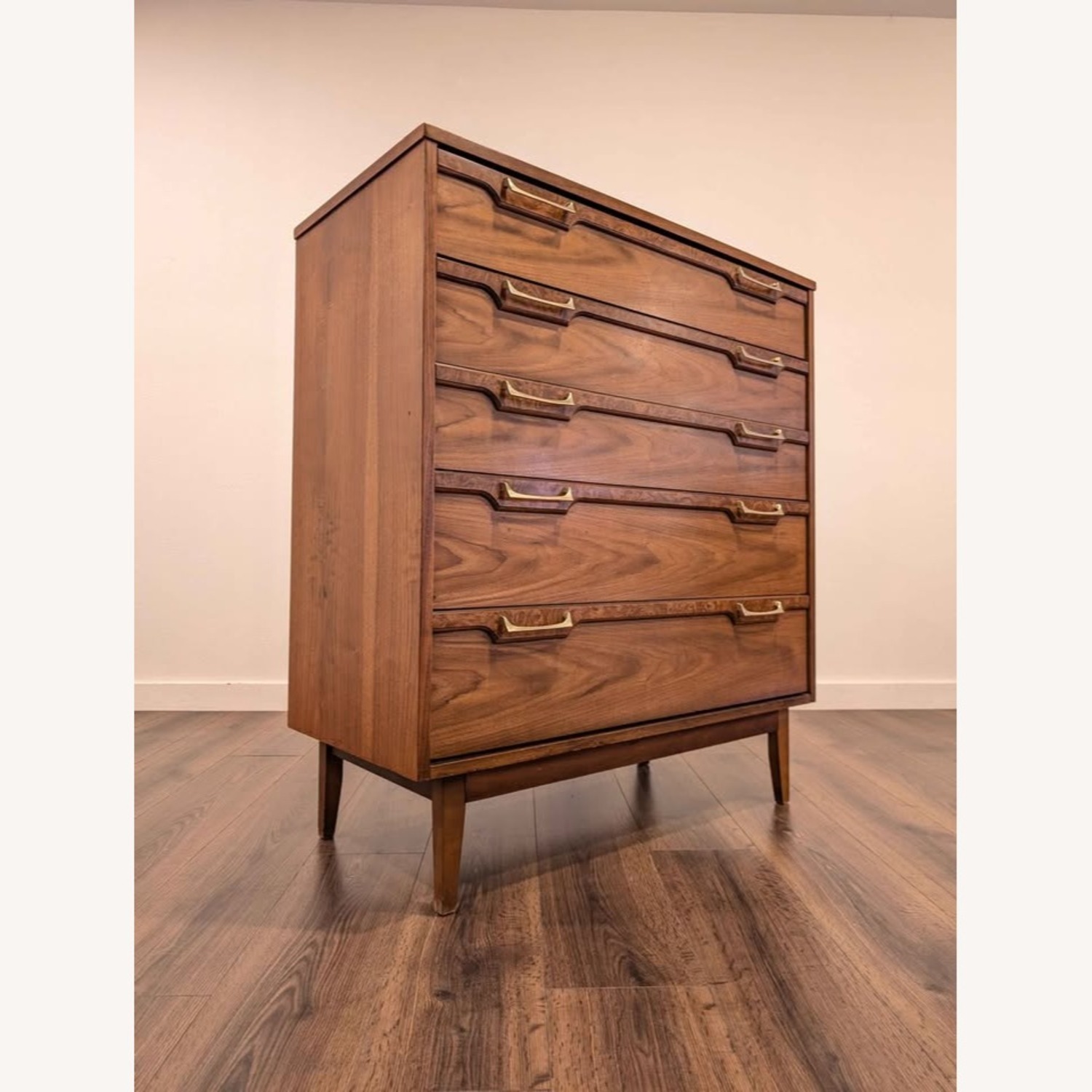 MCM Walnut Highboy Dresser Broyhill Lenoir - image-1