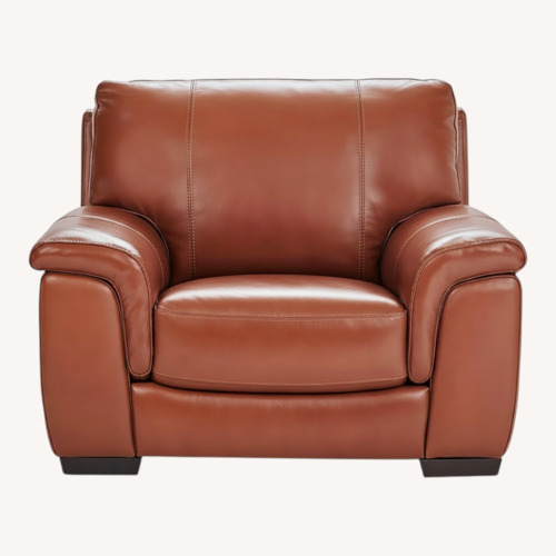 Used Macy's Dark Brown Leather Chaise Lounge for sale on AptDeco