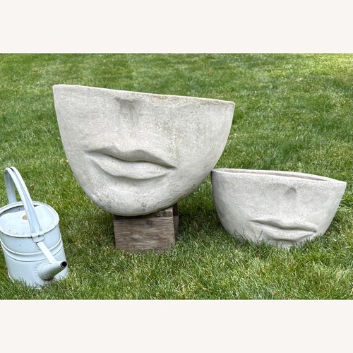 Used Natural Concrete Planters for sale on AptDeco