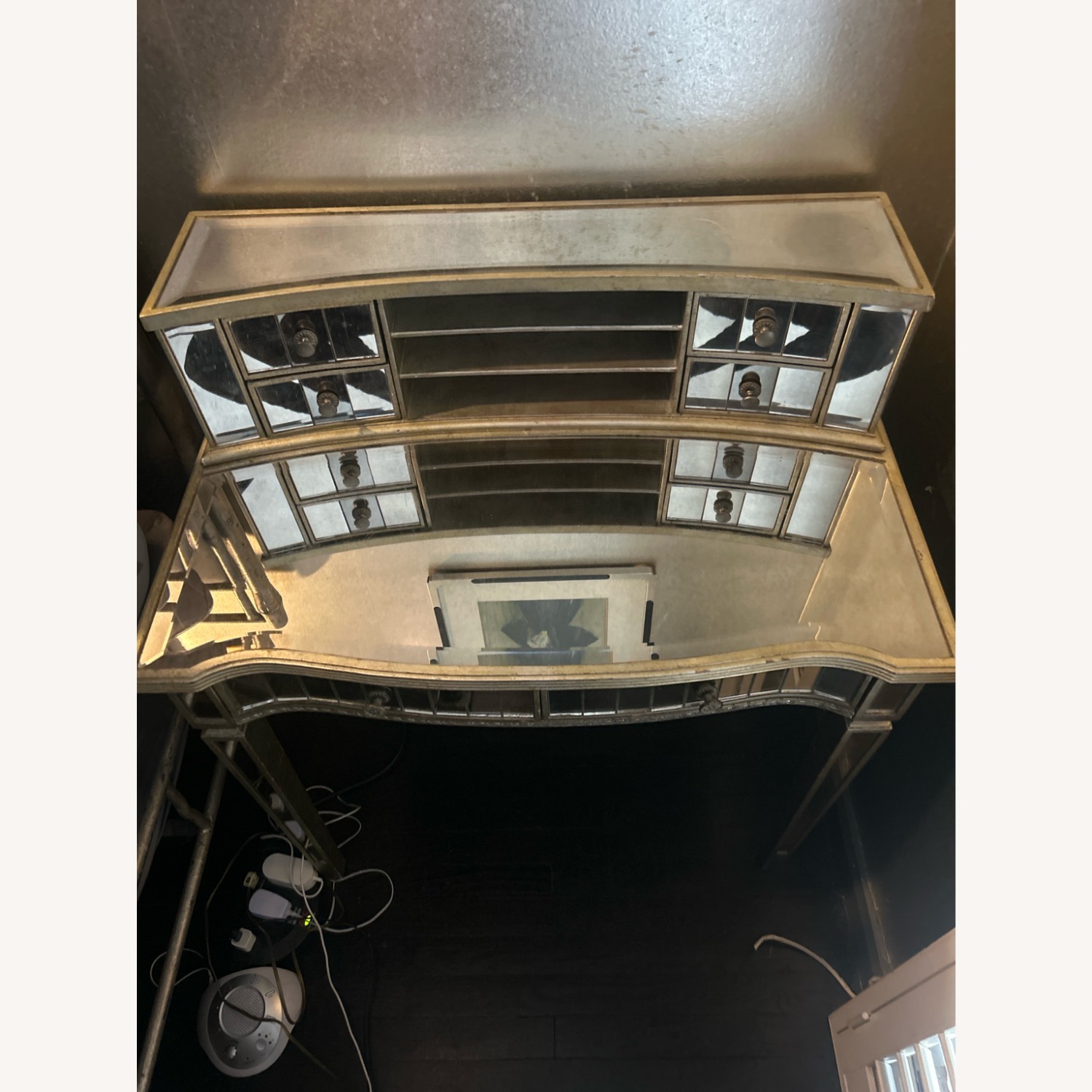 Mirrored Vanity with Storage - image-2