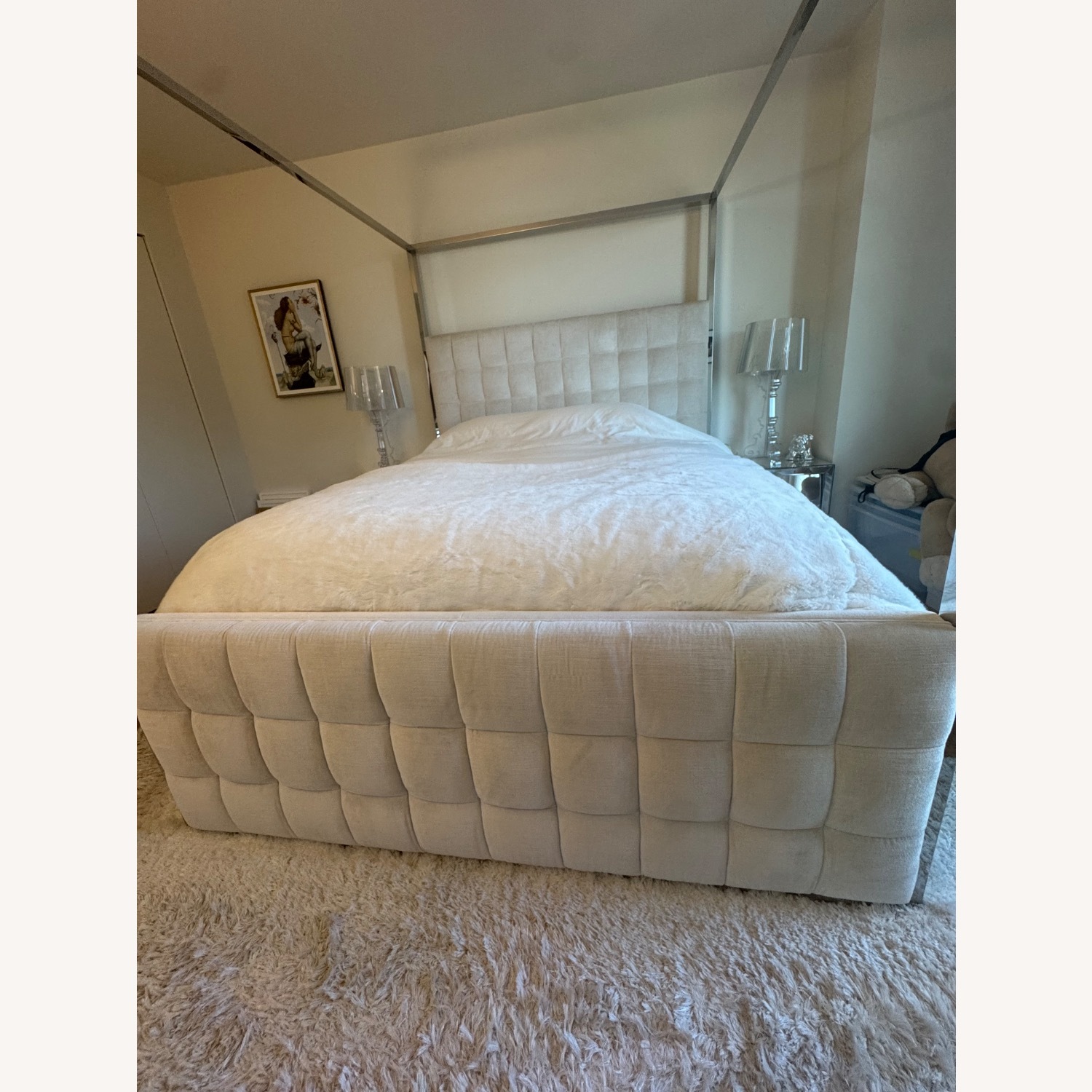 Safavieh White Queen Bed - image-1